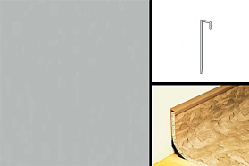 Плинтус коннелюрный для линолеума, (верхняя часть) Светло-серый  2200х28х5мм (уп20шт)